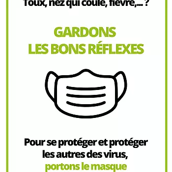 Illustration de Porter un masque lorsque l'on est malade